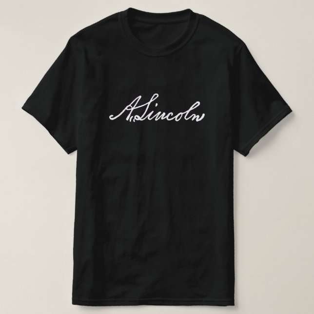 Abraham Lincoln Namnteckning Tee (Design framsida)