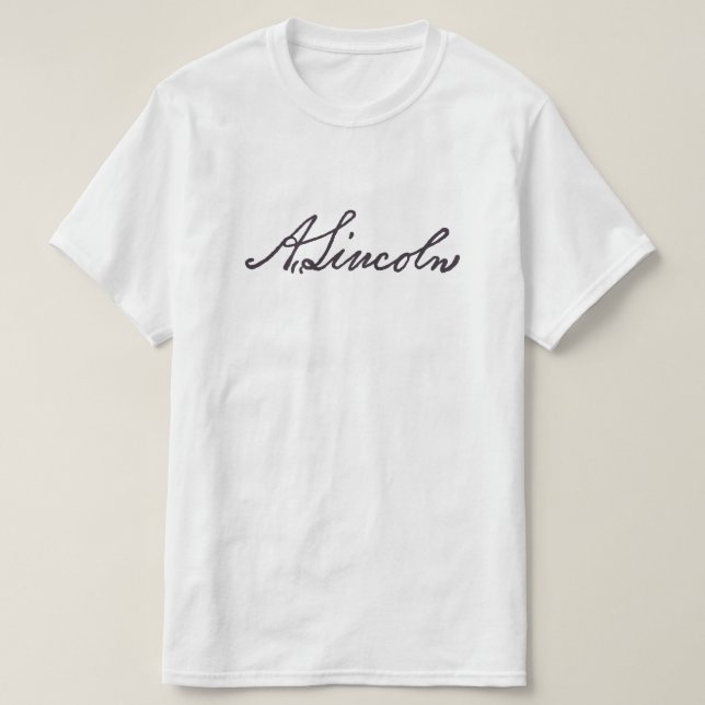 Abraham Lincoln Namnteckning Tee Shirt (Design framsida)