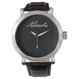 Abraham Lincoln Namnteckning Watch Wristwatch Armbandsur
