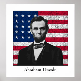 Abraham Lincoln och American Flagga Poster