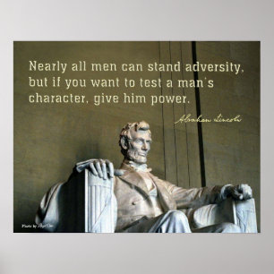 Abraham Lincoln och en man tecken Poster
