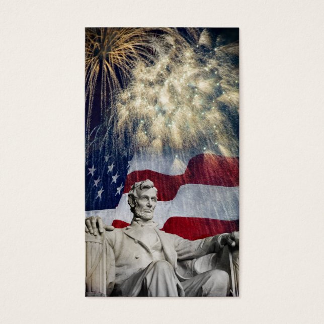 Abraham Lincoln och Fireworks Visitkort (Framsidan)