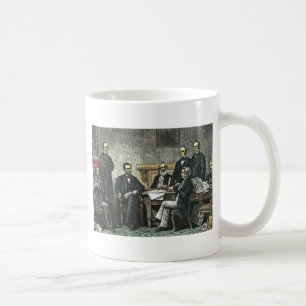 Abraham Lincoln och hans kabinett Kaffemugg