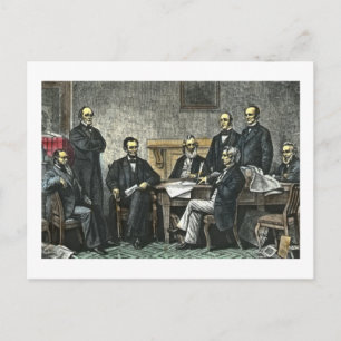 Abraham Lincoln och Hans kabinett Vykort