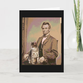 Abraham Lincoln och hans katt Dixie Kort
