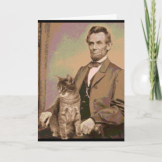 Abraham Lincoln och hans katt Dixie Kort