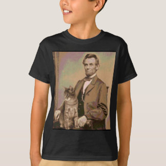 Abraham Lincoln och hans katt "Dixie ", Tee