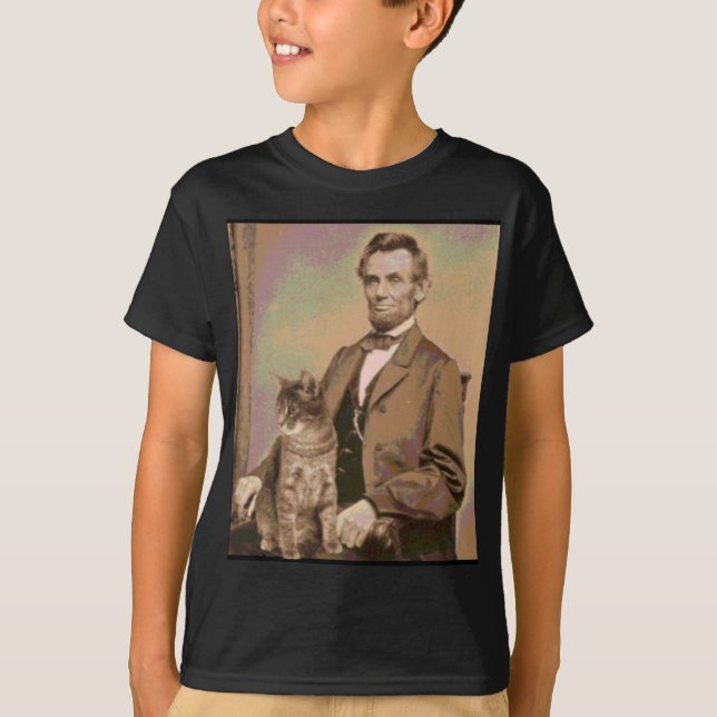 Abraham Lincoln och hans katt "Dixie ", Tee (Framsida)