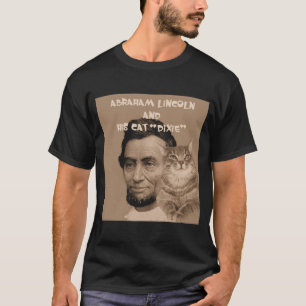Abraham Lincoln och hans katt "Dixie ", Tee