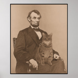 Abraham Lincoln och hans katt Gloria 2 Poster