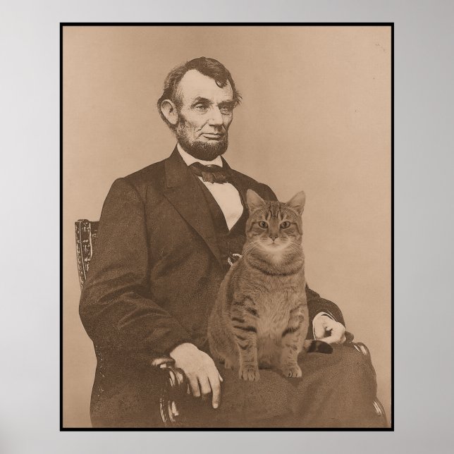 Abraham Lincoln och hans katt Gloria 2 Poster (Framsidan)