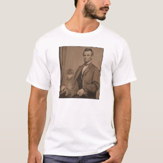 Abraham Lincoln och hans katt "Gloria ", Tee Shirt