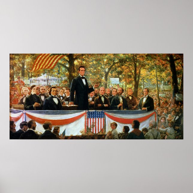 Abraham Lincoln och Stephen A. Douglas Poster (Framsidan)