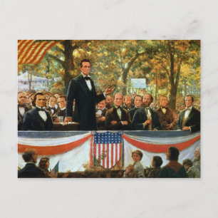 Abraham Lincoln och Stephen A. Douglas Vykort