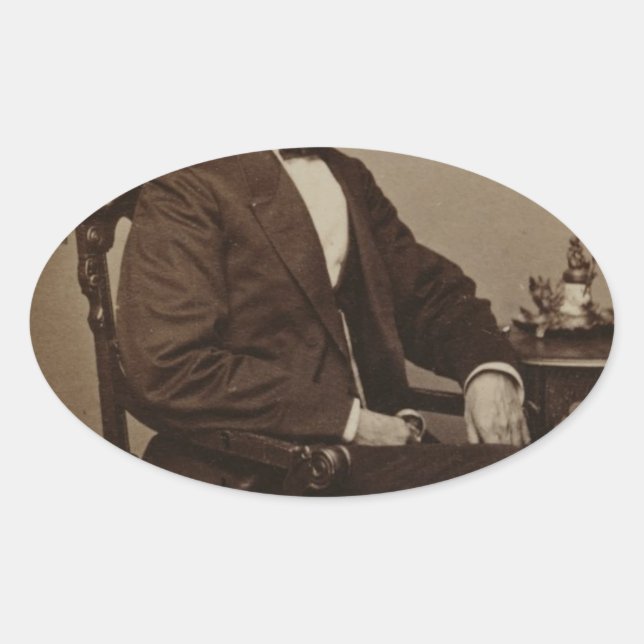 Abraham Lincoln Ovalt Klistermärke (Framsida)