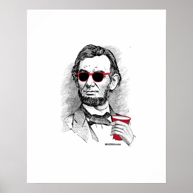 Abraham Lincoln Party Animal Poster (Framsidan)