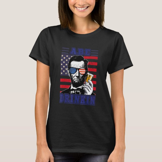 Abraham Lincoln Patriot US T Shirt (Framsida)
