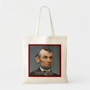 Abraham Lincoln & patriotiska citat Tygkasse