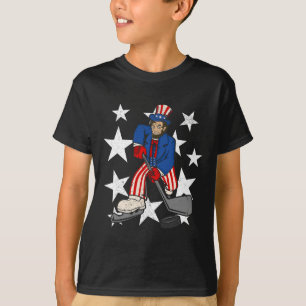 Abraham Lincoln Played Hockey Roligt 4:e juli Hoc T Shirt