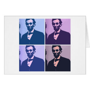 Abraham Lincoln Pop Art Hälsningskort