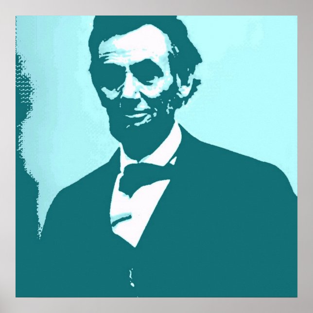 Abraham Lincoln Pop Art Poster (Framsidan)