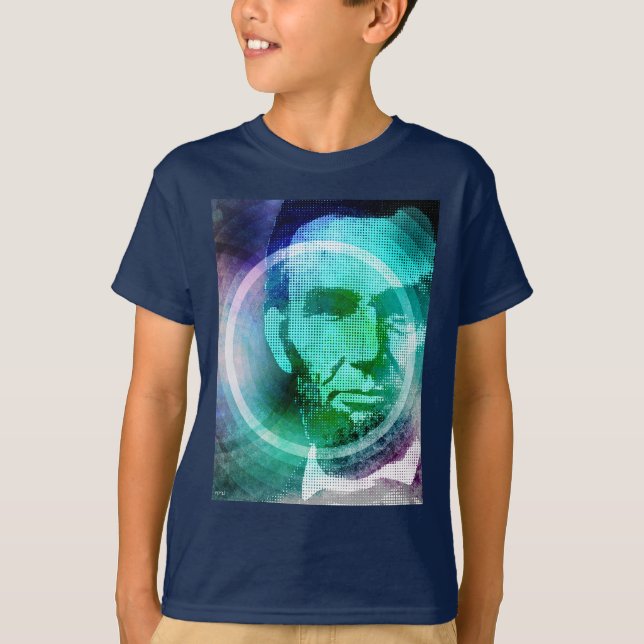 Abraham Lincoln Pop Art T-shirt (Framsida)