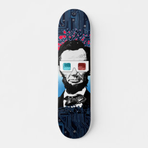 Abraham Lincoln Pop Art Tech-kretskort Gatudesign Mini Skateboard Bräda 18,5 Cm