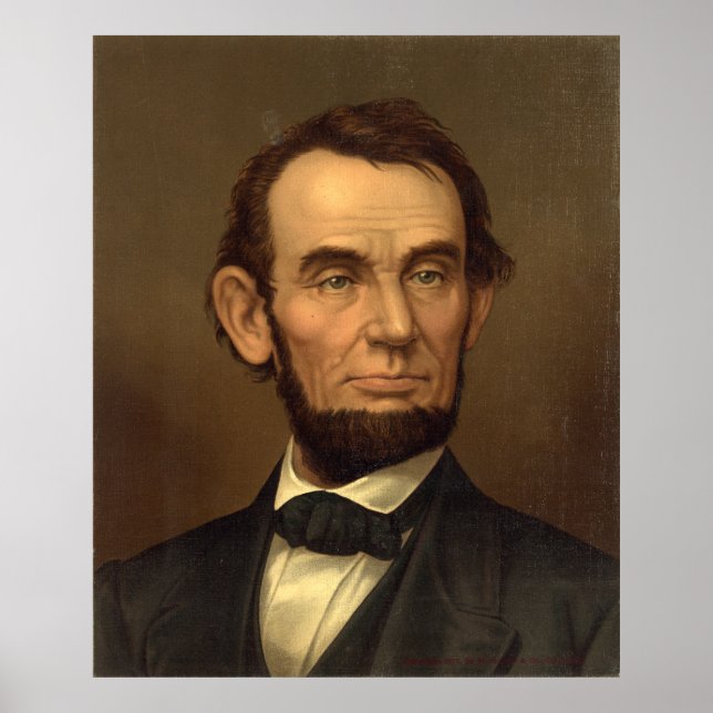 ABRAHAM LINCOLN Portrait by Strobridge & Co Poster (Framsidan)