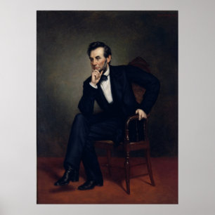 Abraham Lincoln Porträtt av George Healy Poster