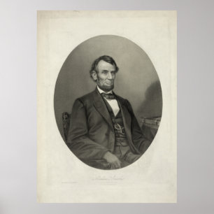 ABRAHAM LINCOLN porträtt av J.H. Bufford & Sons Poster