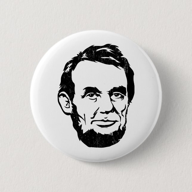 Abraham Lincoln Porträtt Button Knapp (Framsida)