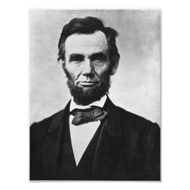 Abraham Lincoln Porträtt Fototryck (Framsidan)