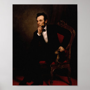 Abraham Lincoln Porträtt George Peter Healy Poster