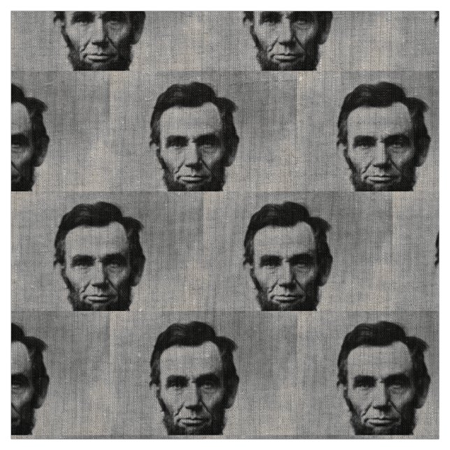 Abraham Lincoln Porträtt Tyg (Provkarta)