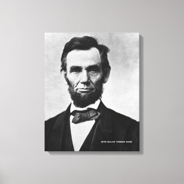 Abraham Lincoln Porträtt - with Malice Towner None Canvastryck (Framsida)