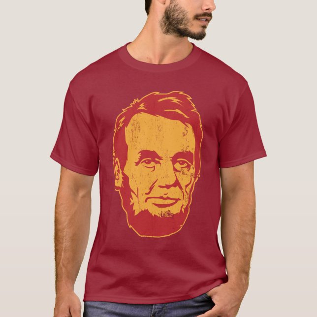 Abraham Lincoln porträttT-tröja T-shirt (Framsida)