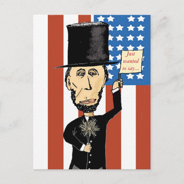 Abraham Lincoln Postcard Vykort (Framsida)