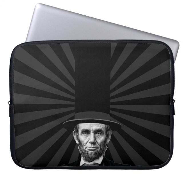 Abraham Lincoln President Mode Påstående Laptop Sleeve (Framsidan)