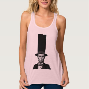 Abraham Lincoln President Mode Påstående Linne Med Racerback