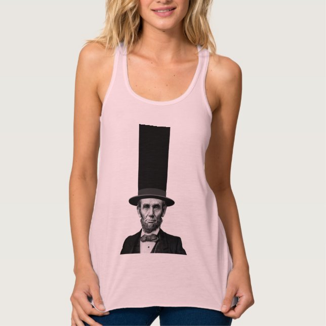 Abraham Lincoln President Mode Påstående Linne Med Racerback (Framsida)