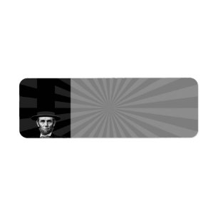Abraham Lincoln President Mode Påstående Returadress Etikett
