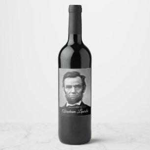 Abraham Lincoln - President Vinflaska Etikett