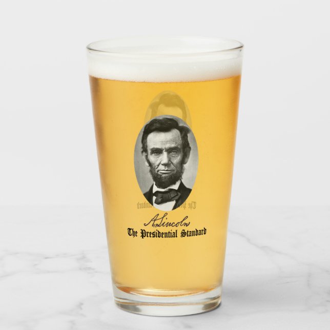 Abraham Lincoln, presidentens standard. Glaskopp (Baksida fylld)