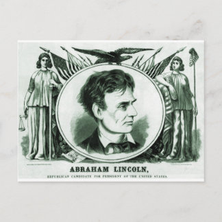 Abraham Lincoln Presidentkandidat Vykort