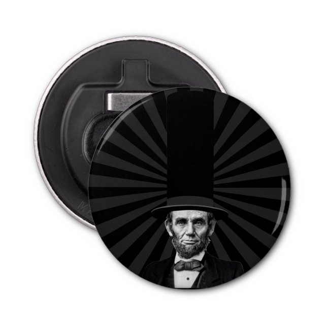 Abraham Lincoln presidents- modepåstående Flasköppnare (Framsidan)