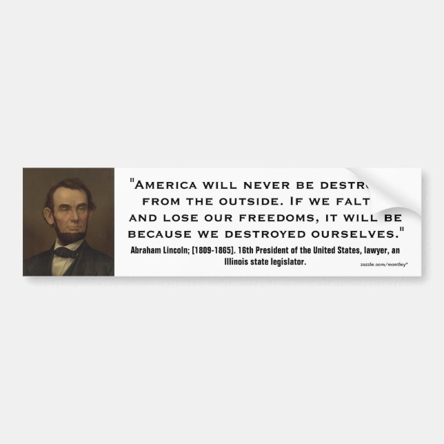 Abraham Lincoln Quote_02 Bildekal (Framsidan)