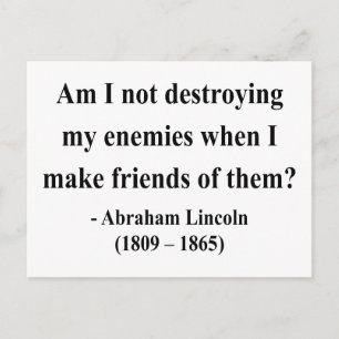 Abraham Lincoln Quote 12a Vykort