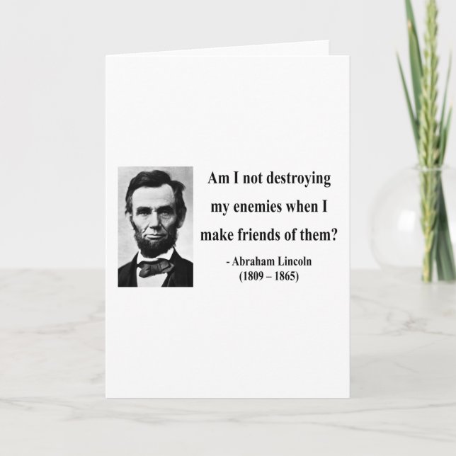 Abraham Lincoln Quote 12b Kort (Framsida)