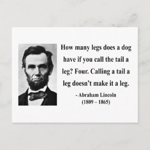 Abraham Lincoln Quote 13b Vykort