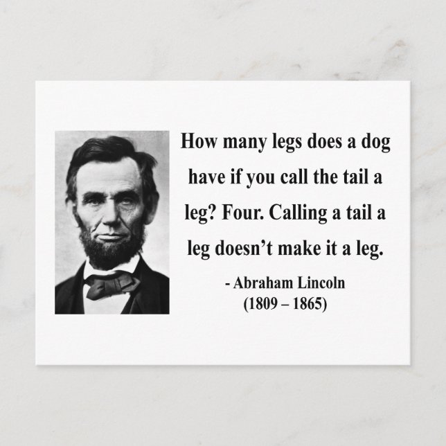 Abraham Lincoln Quote 13b Vykort (Framsida)